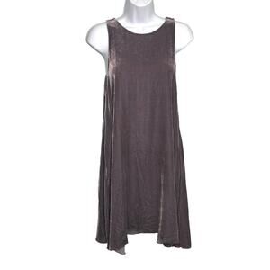 Wilfred Aritzia Silk Velvet Sleeveless Swing Mini Dress Lavender S